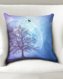 S2 | Blue Space Tree Throw Pillow Case 18"x18"