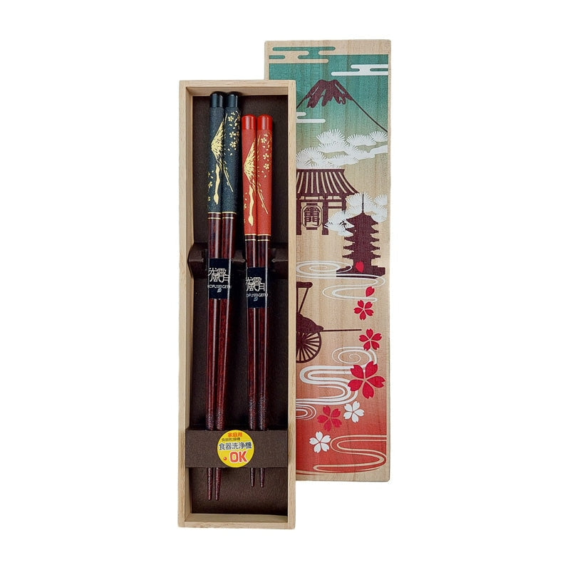 Deluxe Luxury Chopsticks. Perfect Reusable Wood Chopstick 