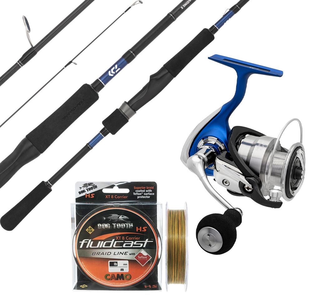 Shimano Stradic and Daiwa Hyper Heavy Lure Fishing Combo