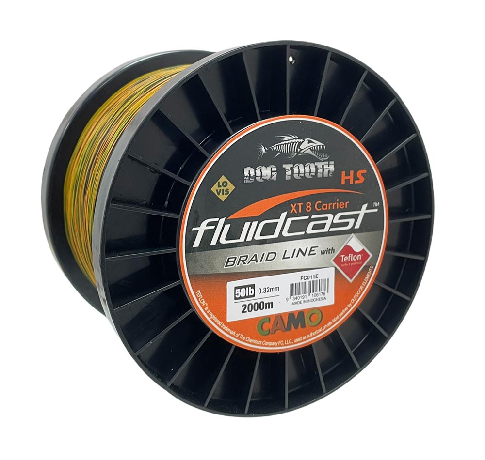Dog Tooth Fluidcast 150m Camo Braided Fishing Line