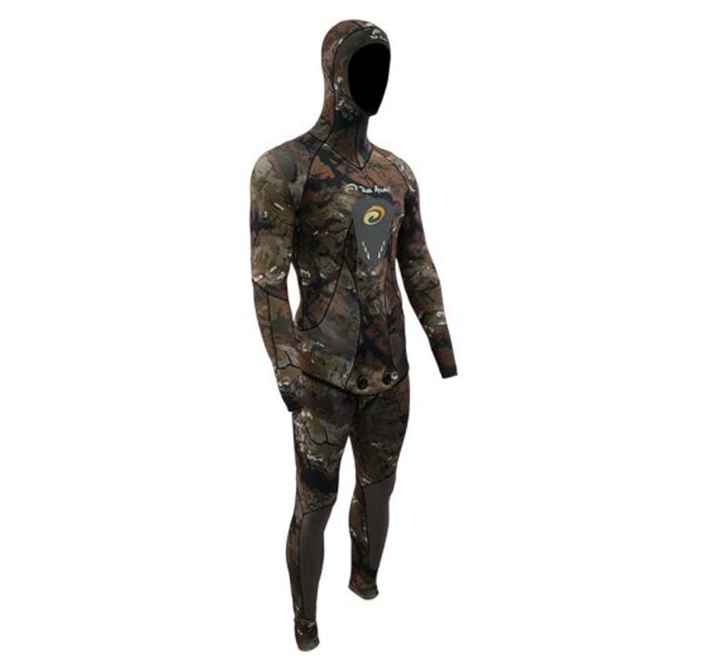 Cressi Tracina 5mm 2-piece Camo Freediving & Spearfishing Open Cell  Neoprene Wetsuits