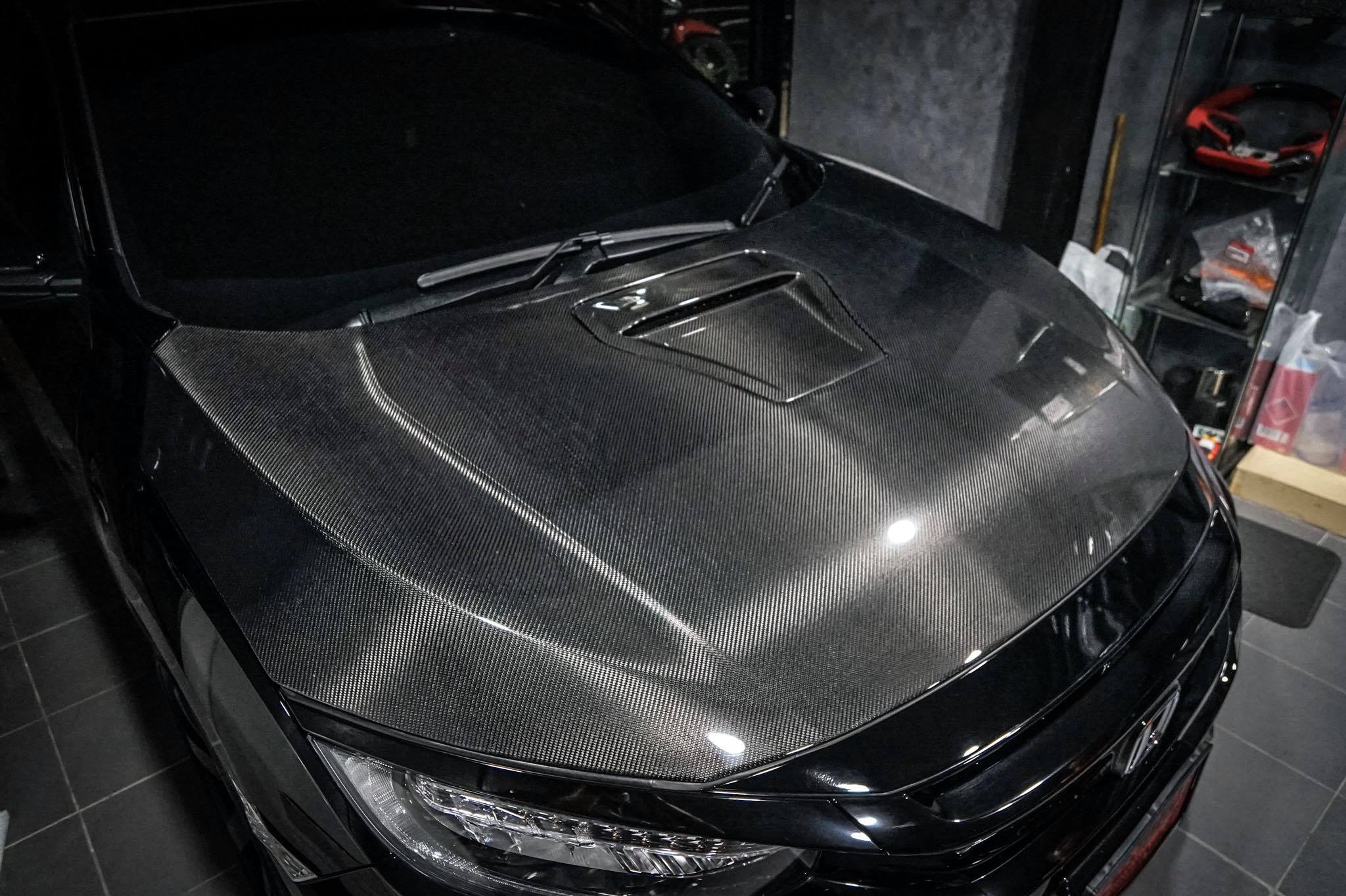 carbon fiber hood for honda civic