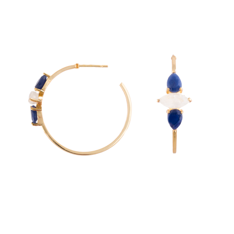Earrings with blue lapis lazuli stone by LAVANI Jewels