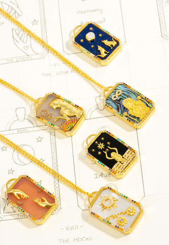 Tarot card pendants to give as a gift to friends