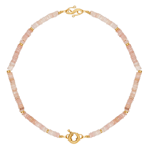 opal halo necklace