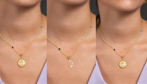 Virgo Zodiac Sign Necklaces