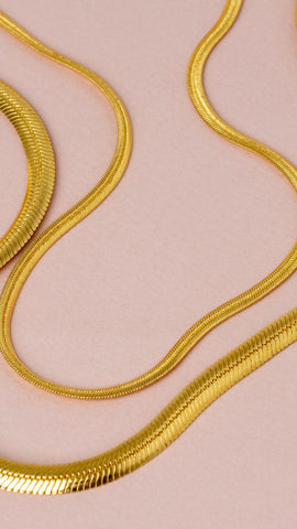 Flat snake necklace