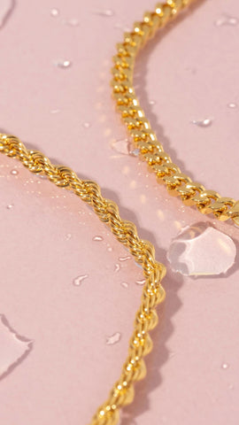 Classic gold plated water resistant chain