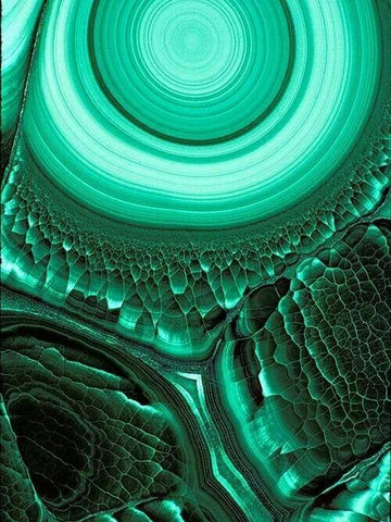 Green color of the Malachite stone