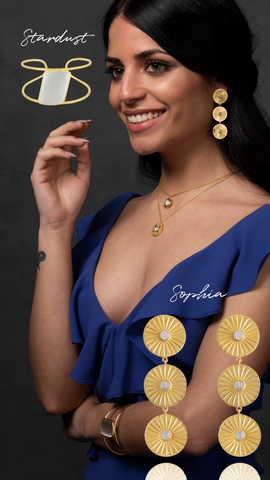 Blue dress earrings. Sophia earrings by Lavani Jewels