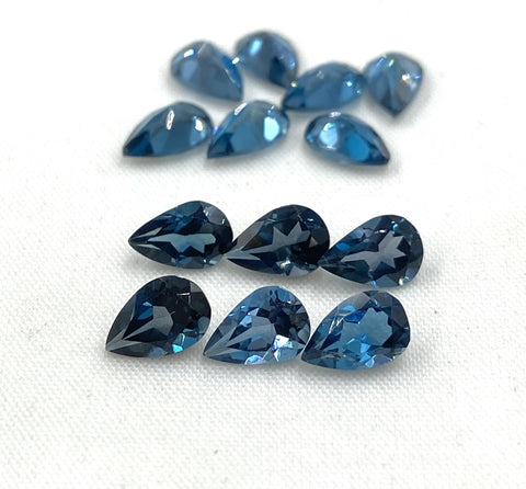 Blue topaz gemstone