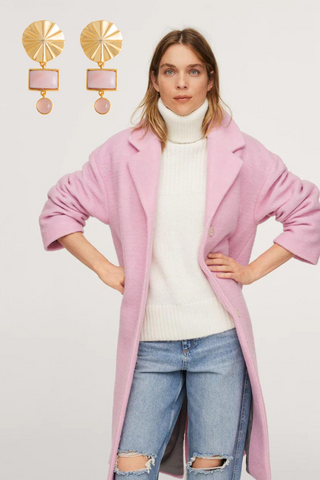 Pale pink winter guest coat