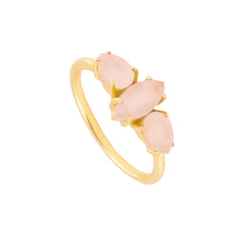 Ring with rose quartz