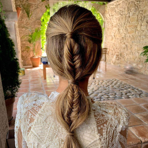 low braid ponytail 