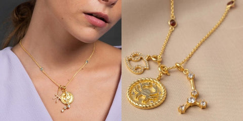 Bijoux pour la fête des mères : colliers d'horoscope en or