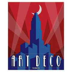 Grafische Art Deco ontwerpstijl op reclameaffiches