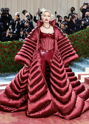 Gigi Hadid's Met Gala 2022 look on the red carpet.