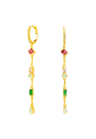 Catalan hoop earrings with pendant with clasp