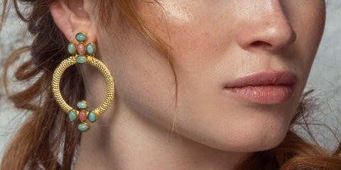 boucles d'oreilles vert aqua pour invité par les bijoux LAVANI