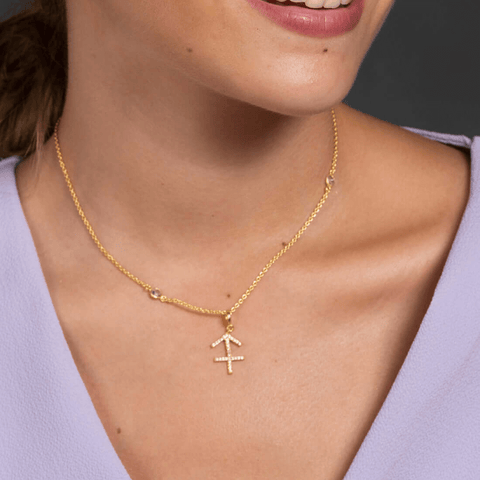 Sagittarius zodiac sign necklace