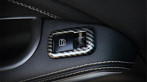 Tesla Model S (Left Hand Drive) 2014-2020 Carbon Fiber Style Window & Door Switch Covers