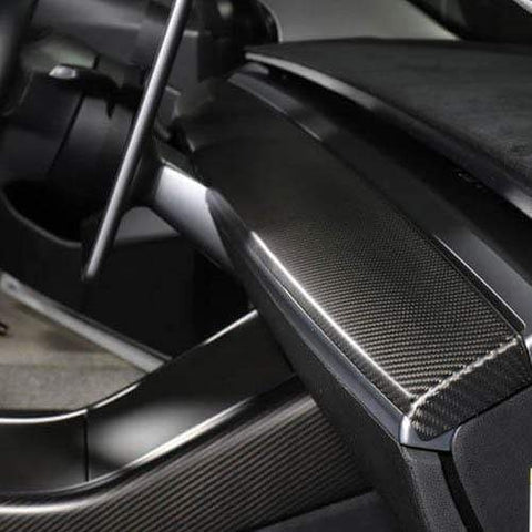 Genuine Matte Carbon Fiber Single Piece Dashboard Trim