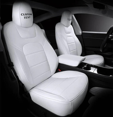Custom Light Gray PVC Leather Seat Covers Sets