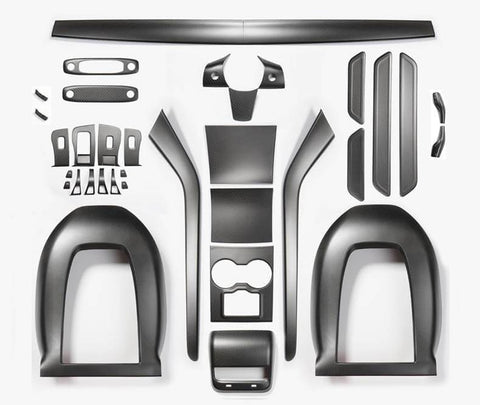 Tesla Model Y (2017–2020) Ultimate Matte Genuine Carbon Fiber Upgrade Kit