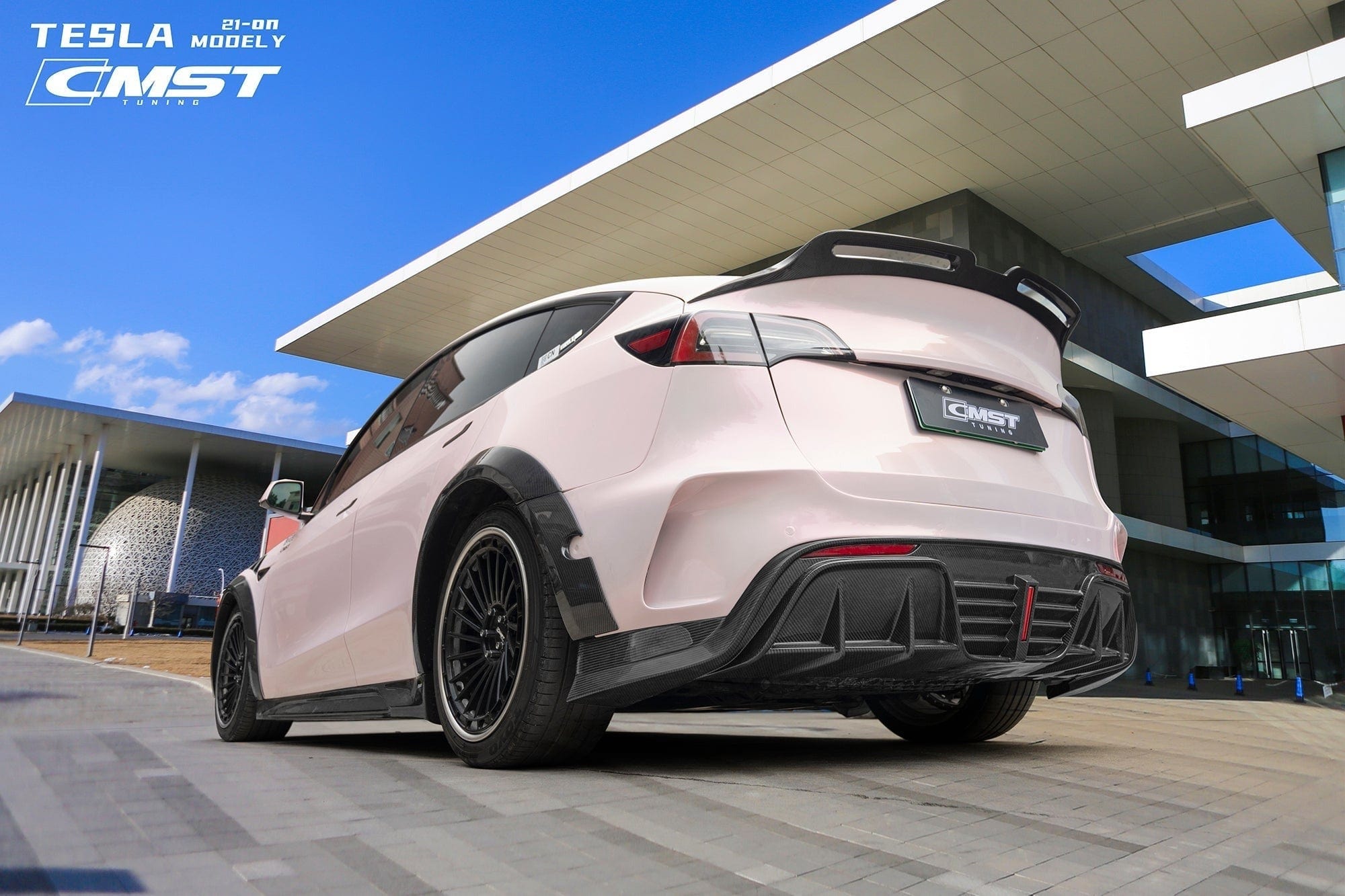 Carbon Fiber Diffuser V6 For Tesla Model Y