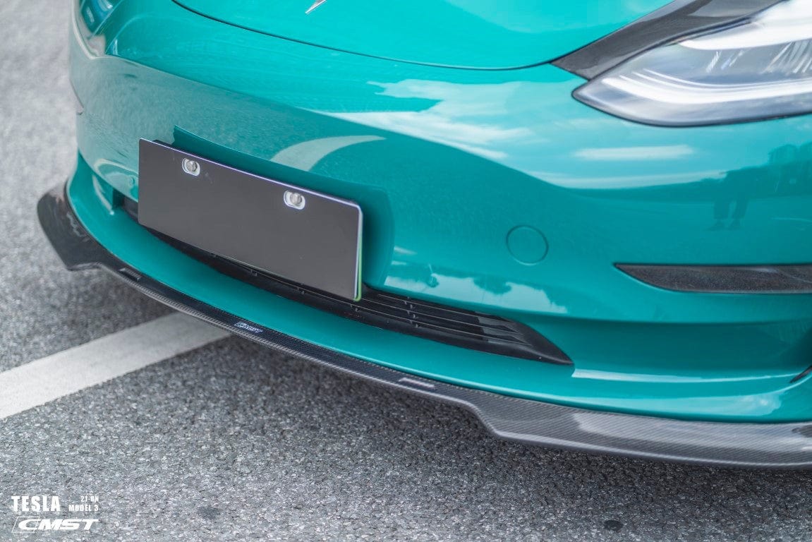 Carbon Front Lip V5 For Tesla Model 3