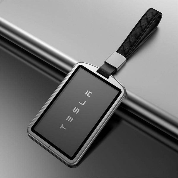 Wholesale Key Card Holder Key Case for Tesla Model 3 Model Y Leather Key  Card Protector Cover Keychain Car Interior Accessories