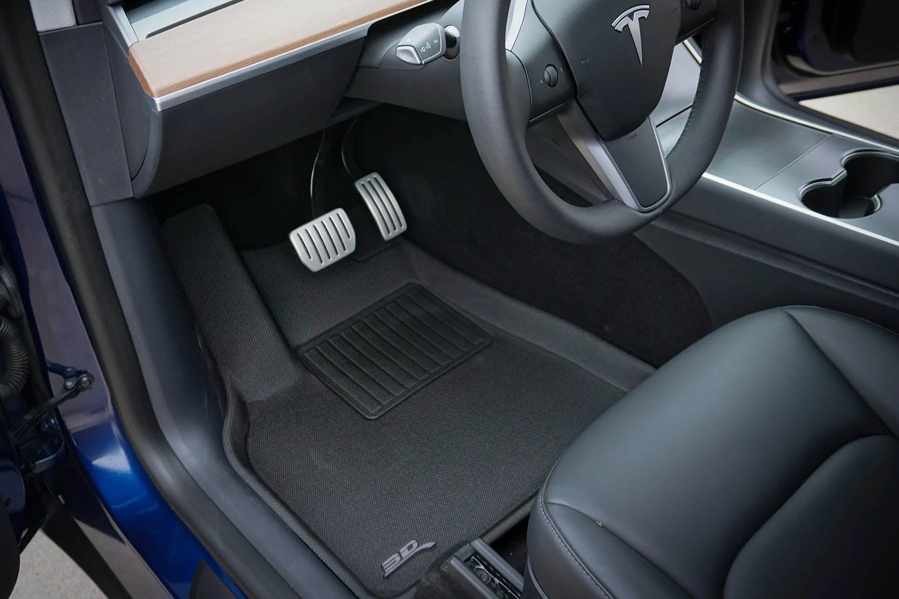 省スペース 洗える おしゃれ 3D MAXpider All-Weather Floor Mats for Tesla Model Y 2021-2022  Premium Custom Fit Floor Liners, ELITECT Series (1st ＆ 2nd Row) 