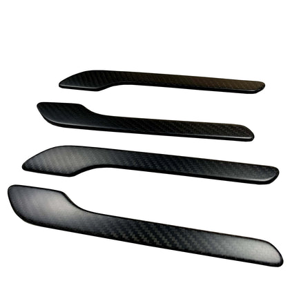 4PCS Genuine Carbon Fiber Door Handle Protection Covers for