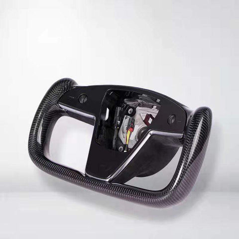 Custom Dry Carbon Fiber Yoke Steering Wheel Replacement for