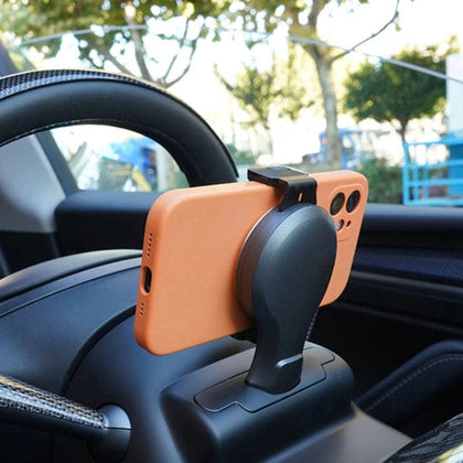 Steering Wheel Phone Holder With Wireless Charging For Tesla Model Y 2020- 2023