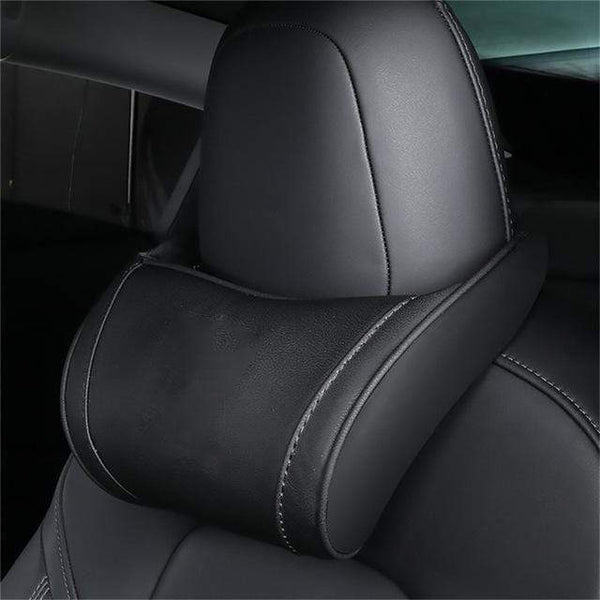 Für Tesla Modell 3 Y X S Hals Kissen Kopfstütze Kissen Leder Speicher Hals  Taille Kissen Auto Sitz Kopf Unterstützung model3 Zubehör - AliExpress