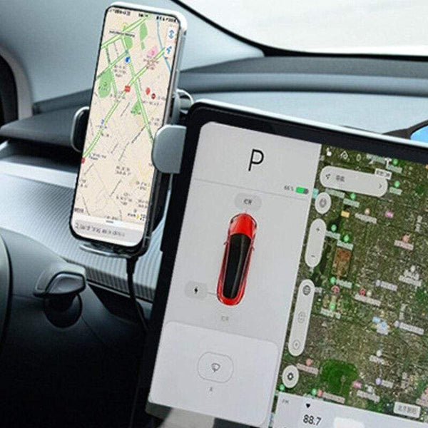 Mobile Charger Mount With Sunglasses Holder for Tesla Model 3
