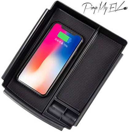 Qi Wireless Car Charger Storage Caddy For Tesla Model S 2014-2020