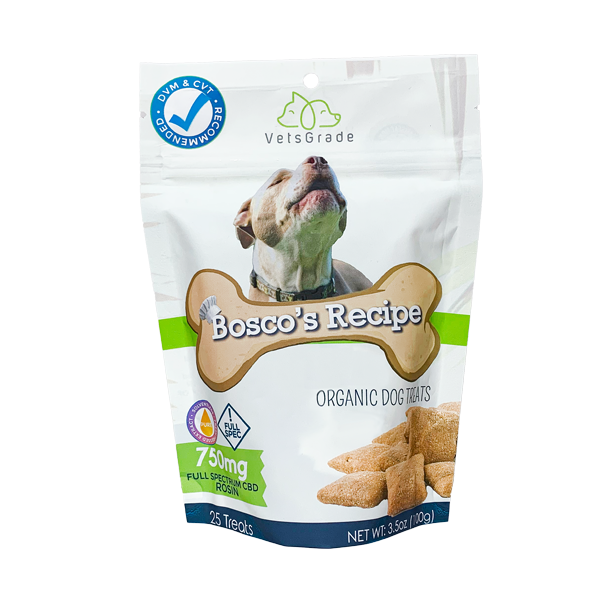 VetsGrade | Bosco's Recipe Organic Dog Treats | Solventless CBD