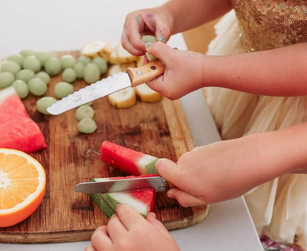 SCLLNDA 9 pièces Couteaux de Cuisine pour Enfants Enfant qui ne Coupe pas  Ust