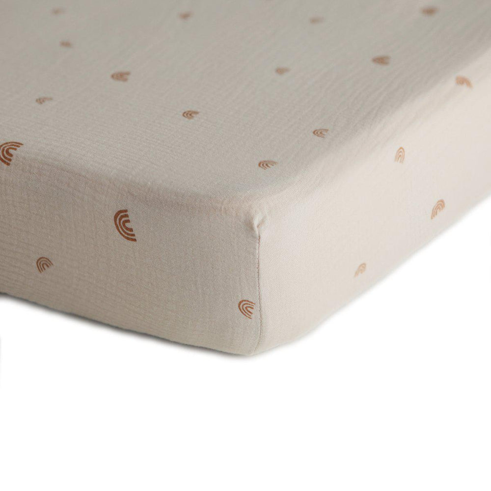 Drap lit bébé Baby's Only Wit / taupe urbain 120 x 150 cm