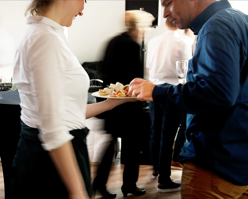 Flying Food bei einem Stehempfang