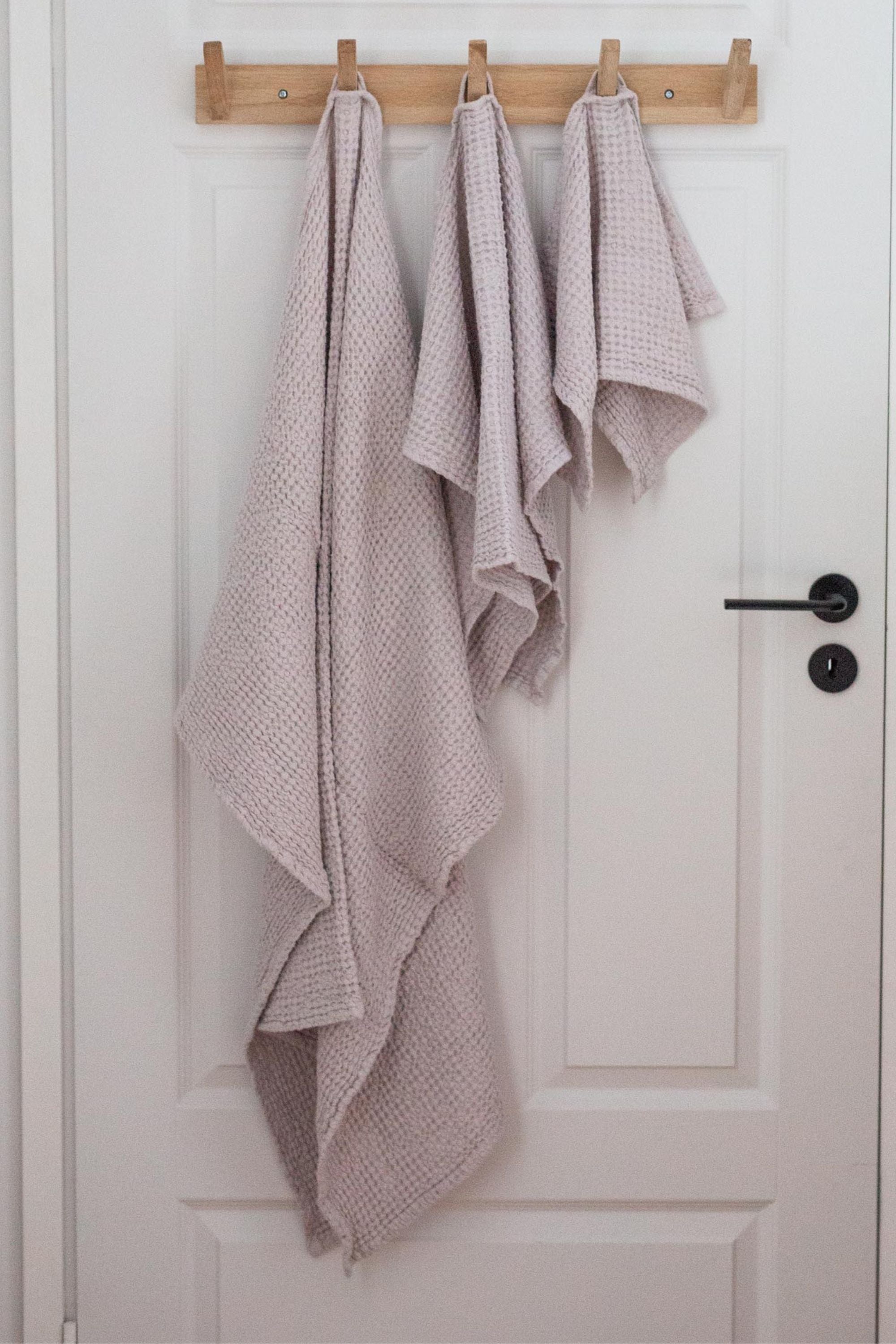 Waffle Linen Towels, Waffle Linen Face Towel, Waffle Linen Hand Towel and  Waffle Linen Bath Towel, Rough Washed Linen White, Gray, Blue 