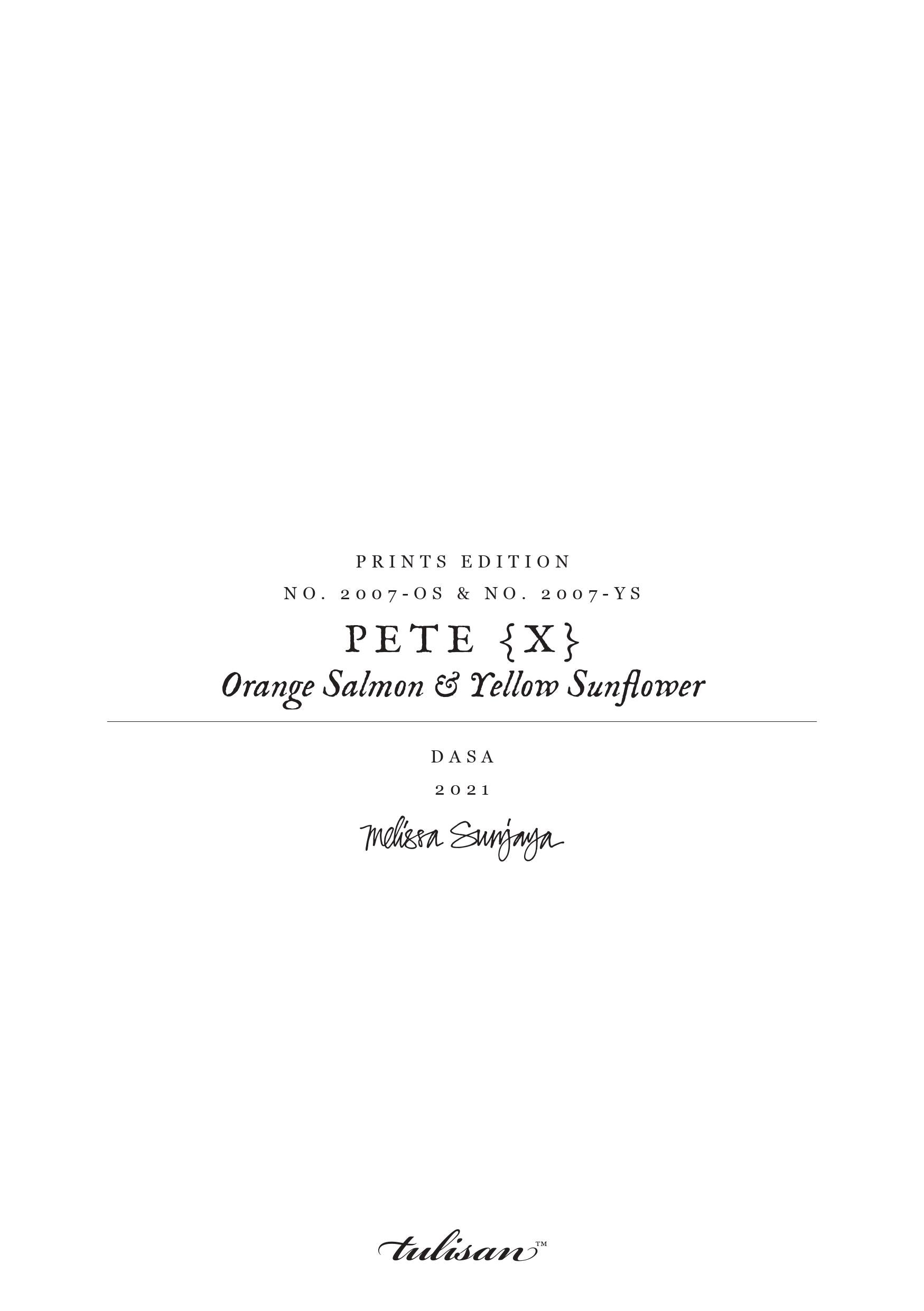 PETE { X } - Orange Salmon & Yellow Sunflower