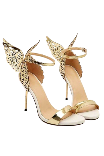 designer shoes with butterfly wings