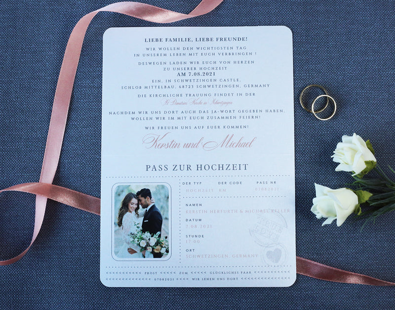 Hochzeitseinladung Reisepass Passport Einladungen Hochzeit Laser Gebur Wunderholzundpapier