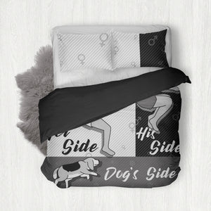hoog kleurstof identificatie Her side, His side, Dog's Side Bedding Set – Epic-Imprint