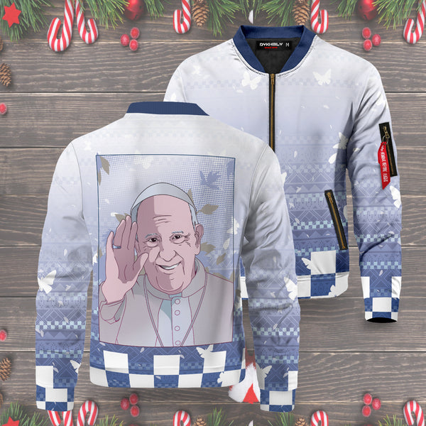 Featured image of post Pope Anime Jacket Real After a trip to the hiroshima peace memorial park the leader headed to tokyo where he was given a very in true idol style a cute portrait of the pope was printed onto the jacket and it would fit in any anime out there