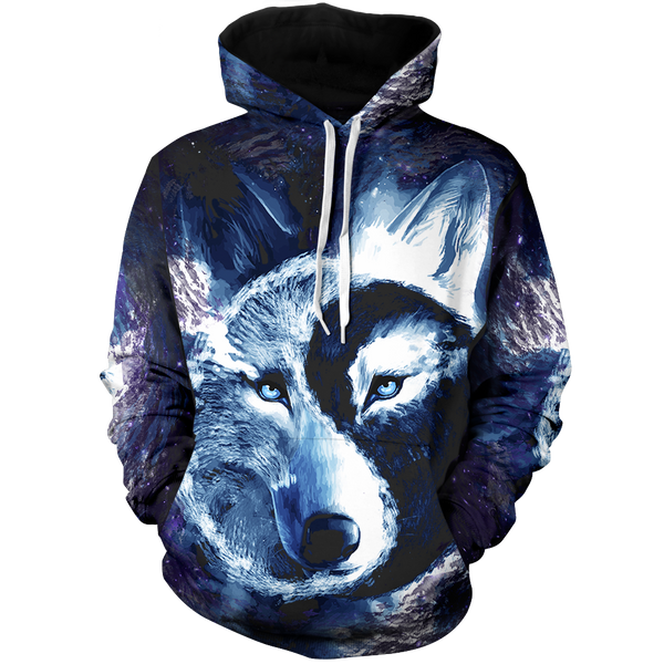 yin and yang wolf hoodie