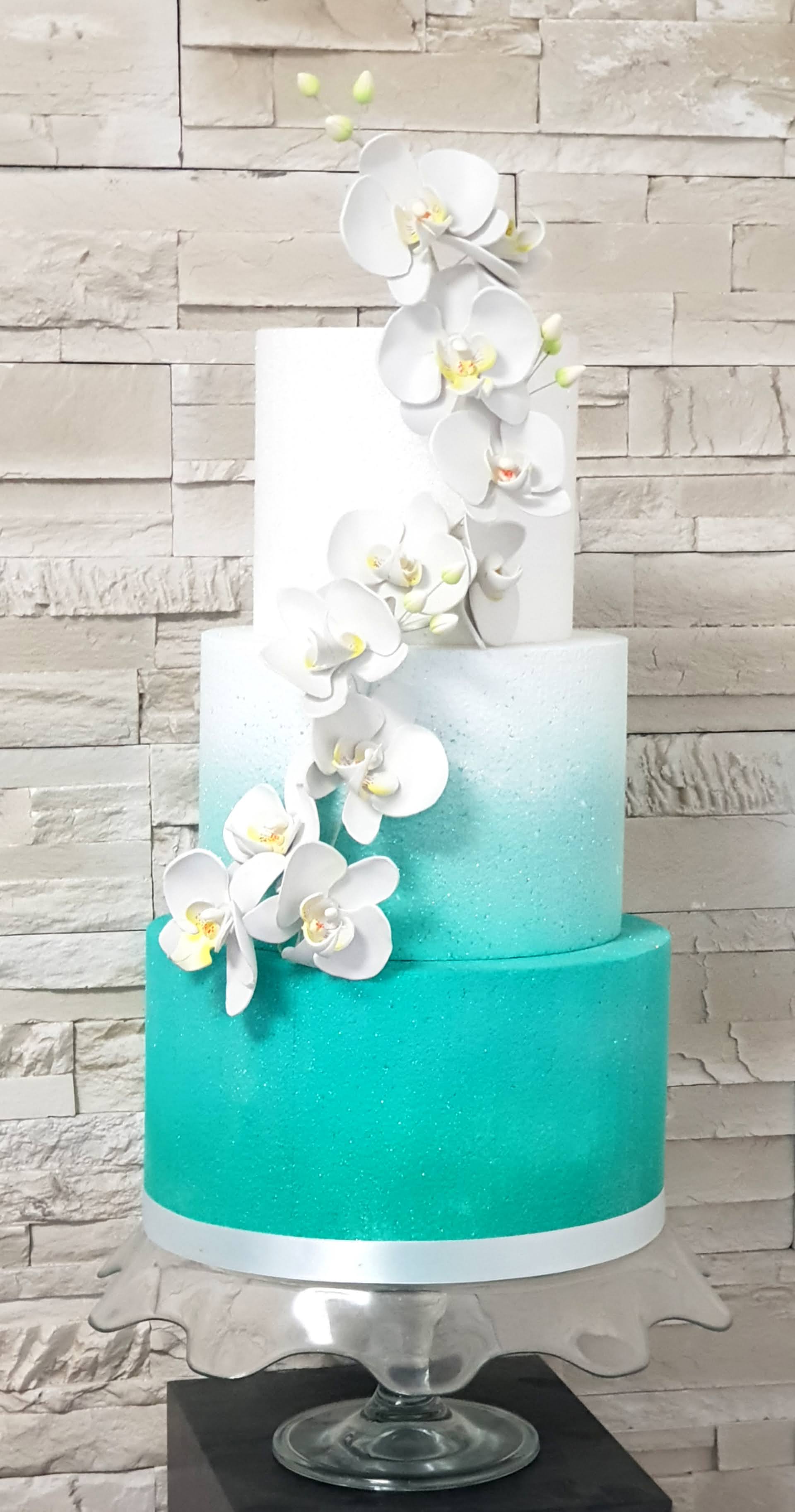 TORTA SCENOGRAFICA con Orchidee Compleanno Matrimonio Laurea Anniversa –  Foamart